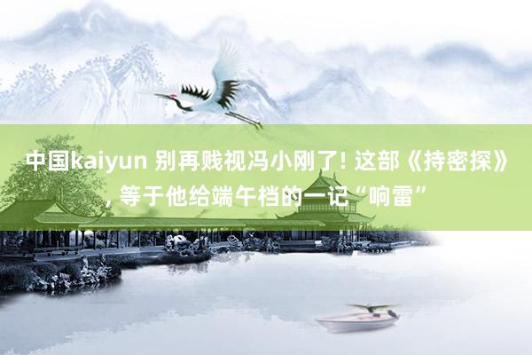 中国kaiyun 别再贱视冯小刚了! 这部《持密探》， 等于他给端午档的一记“响雷”