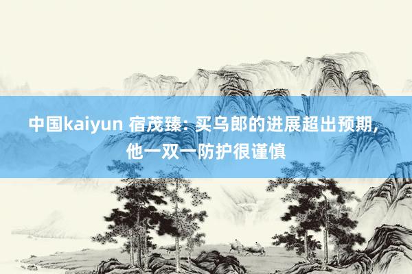 中国kaiyun 宿茂臻: 买乌郎的进展超出预期, 他一双一防护很谨慎